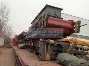 鏈板輸送機發貨現場